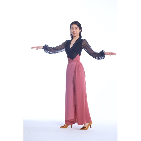 MK570 Women’s Ballroom Wide-Leg Pants