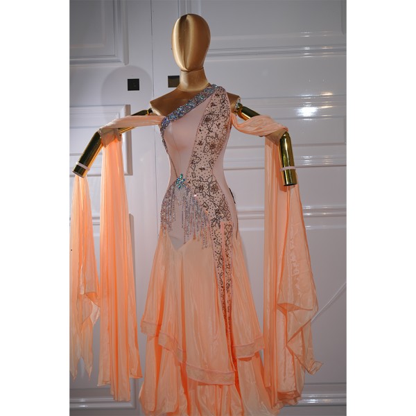 DX003Women's Ballroom Dance Competition Dress
