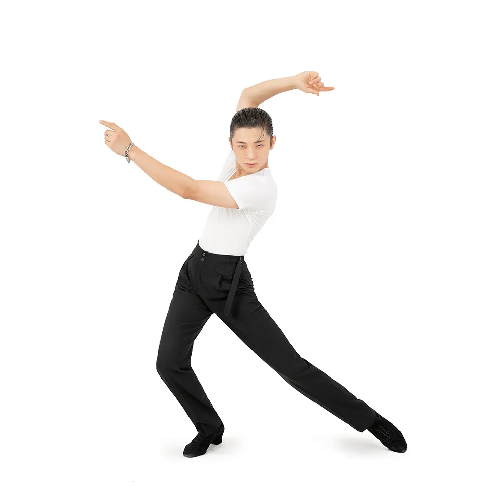NK160Men’s High‑Waist Harem Style Latin Dance Trousers