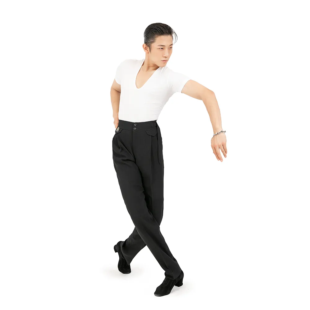 NK160Men’s High‑Waist Harem Style Latin Dance Trousers